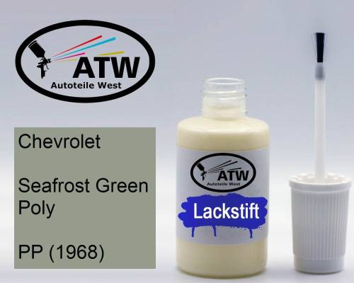 Chevrolet, Seafrost Green Poly, PP (1968): 20ml Lackstift, von ATW Autoteile West.